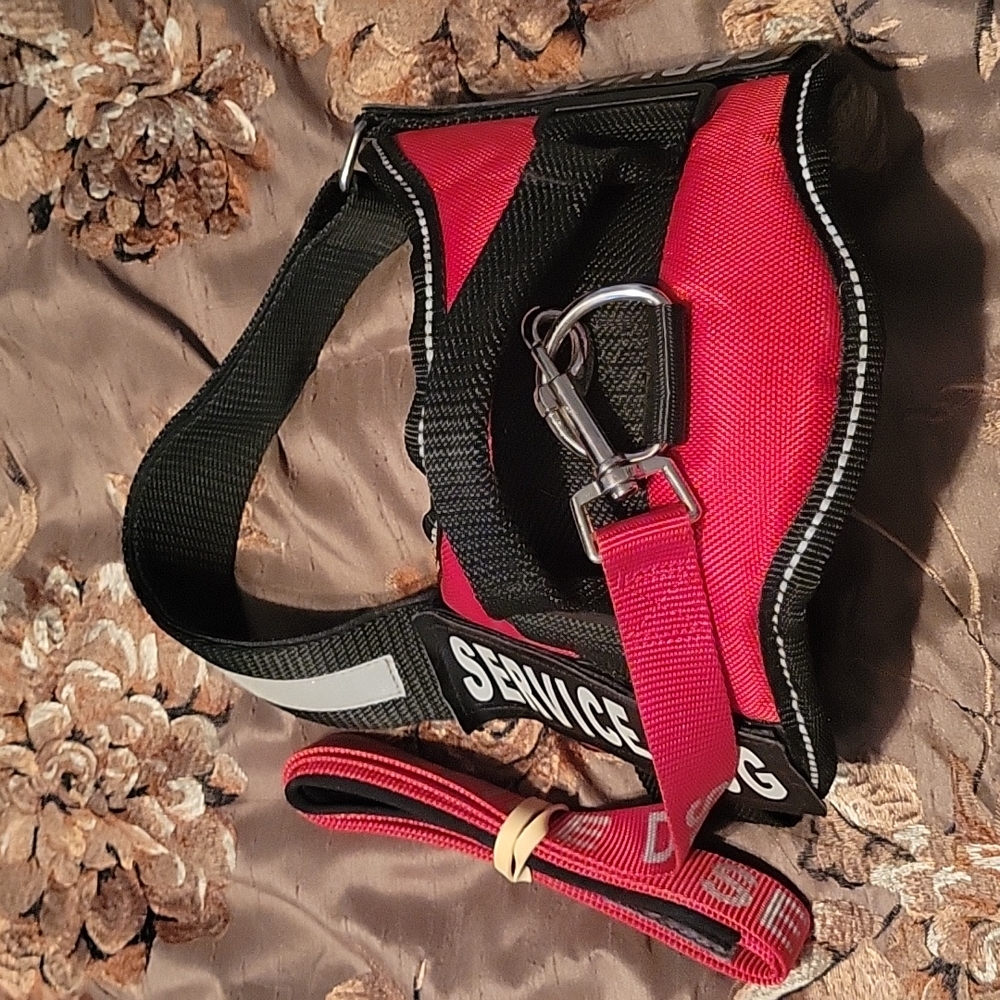 MEDIUM Service Dog Vest w/ Leash